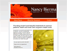Tablet Screenshot of nancybiermaacupuncture.com